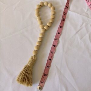 Wooden Bead Garland with Tassel